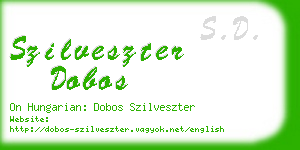 szilveszter dobos business card